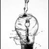 Pouring Water On Lightbulb