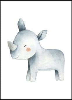 Cute Baby Rhino Painting