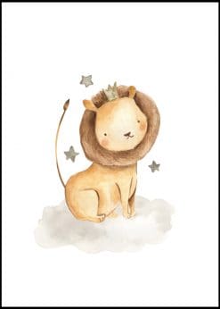 Baby Lion With Stars Painted