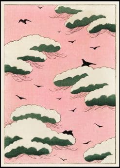 Japanese Pink Sky Illustration
