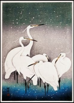 Group of Egrets Vintage